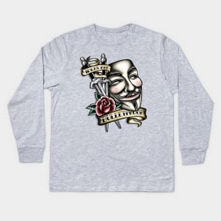 Old school Vendetta Kids Long Sleeve T-Shirt